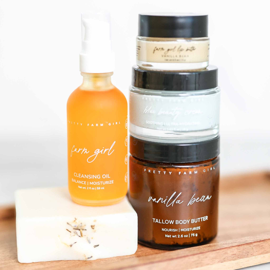 Pretty farm girl Farm Girl Beauty Kit — lifestyle context