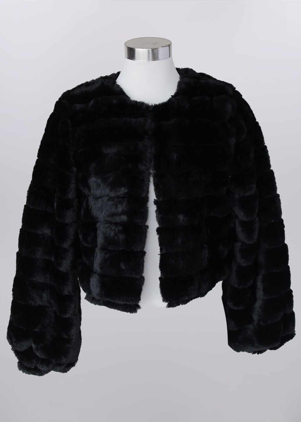 KADOU BOUTIQUE Faux Fur Cropped Jacket — main product shot