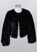 KADOU BOUTIQUE Faux Fur Cropped Jacket — main product shot