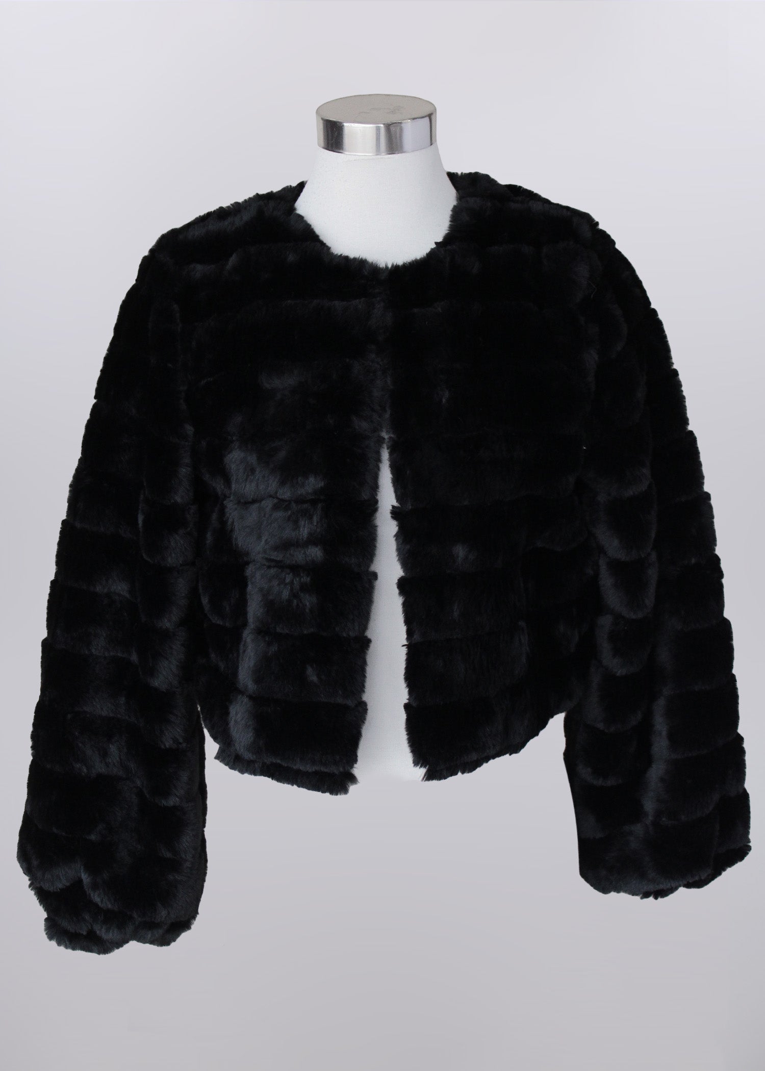 KADOU BOUTIQUE Faux Fur Cropped Jacket — main product shot