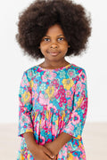 Mila & Rose ® SALE Feeling Floral 3/4 Sleeve Pocket Twirl Dress — main product shot