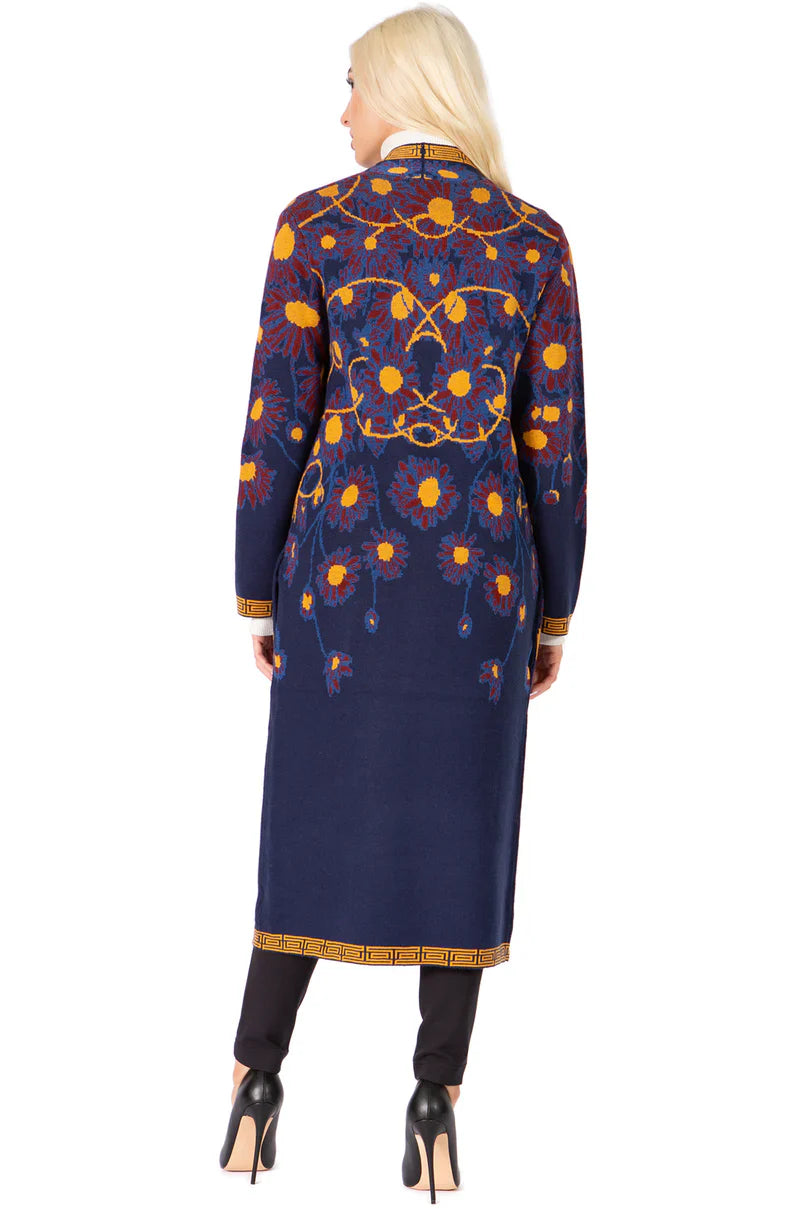KADOU BOUTIQUE Multi Color Long Cardigan — detail close-up