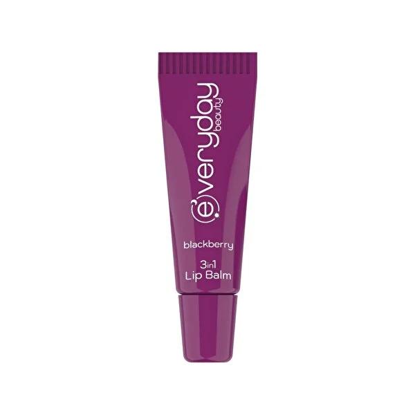 Everyday Beauty Blackberry Flavored Lip Balm - Moisturizing, Tinted, Natural Lip Care for Dry Lips - 0.34 fl oz