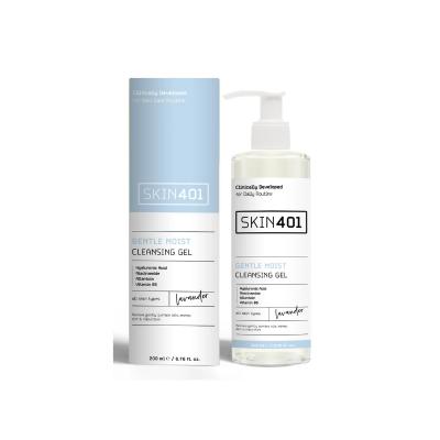 Skin401 Gentle Moisturizing Facial Cleansing Gel - Vegan, Cruelty-Free, Hyaluronic Acid & Provitamin B5 - 6.76 fl oz