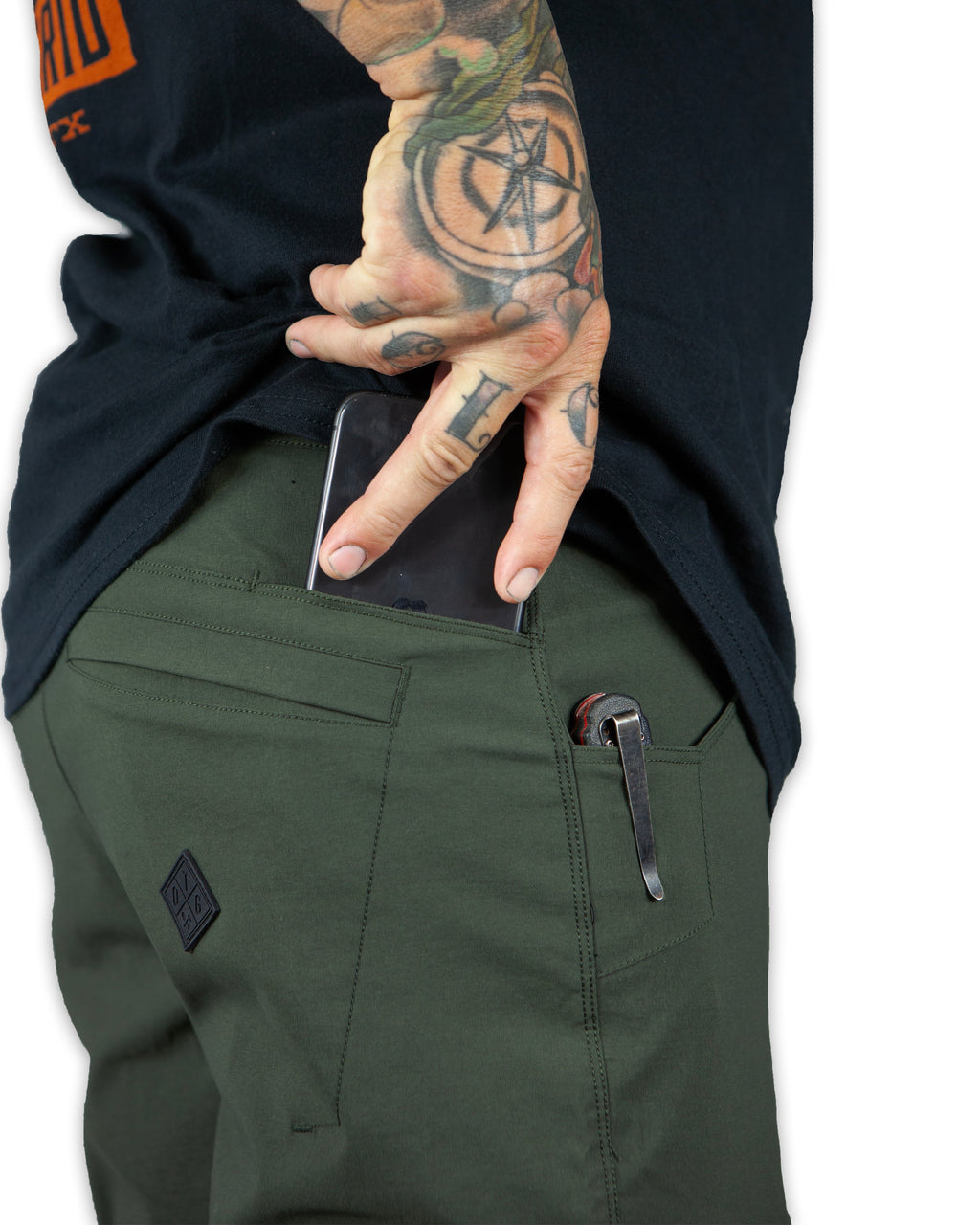 Off The Grid Surplus Field Short - Dk Army — detail close-up