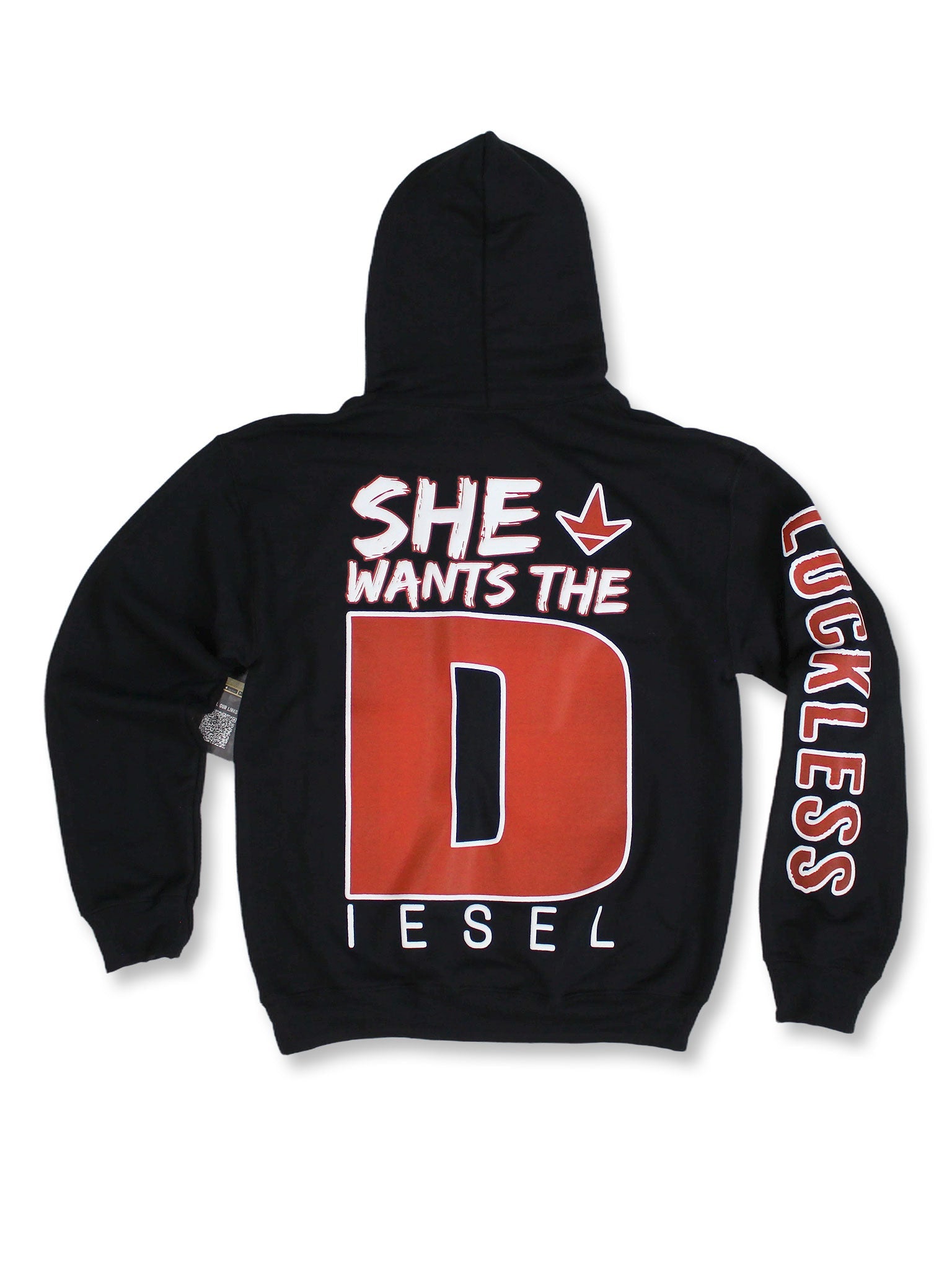 Luckless Outfitters She Wants the Diesel Hoodie — main product shot