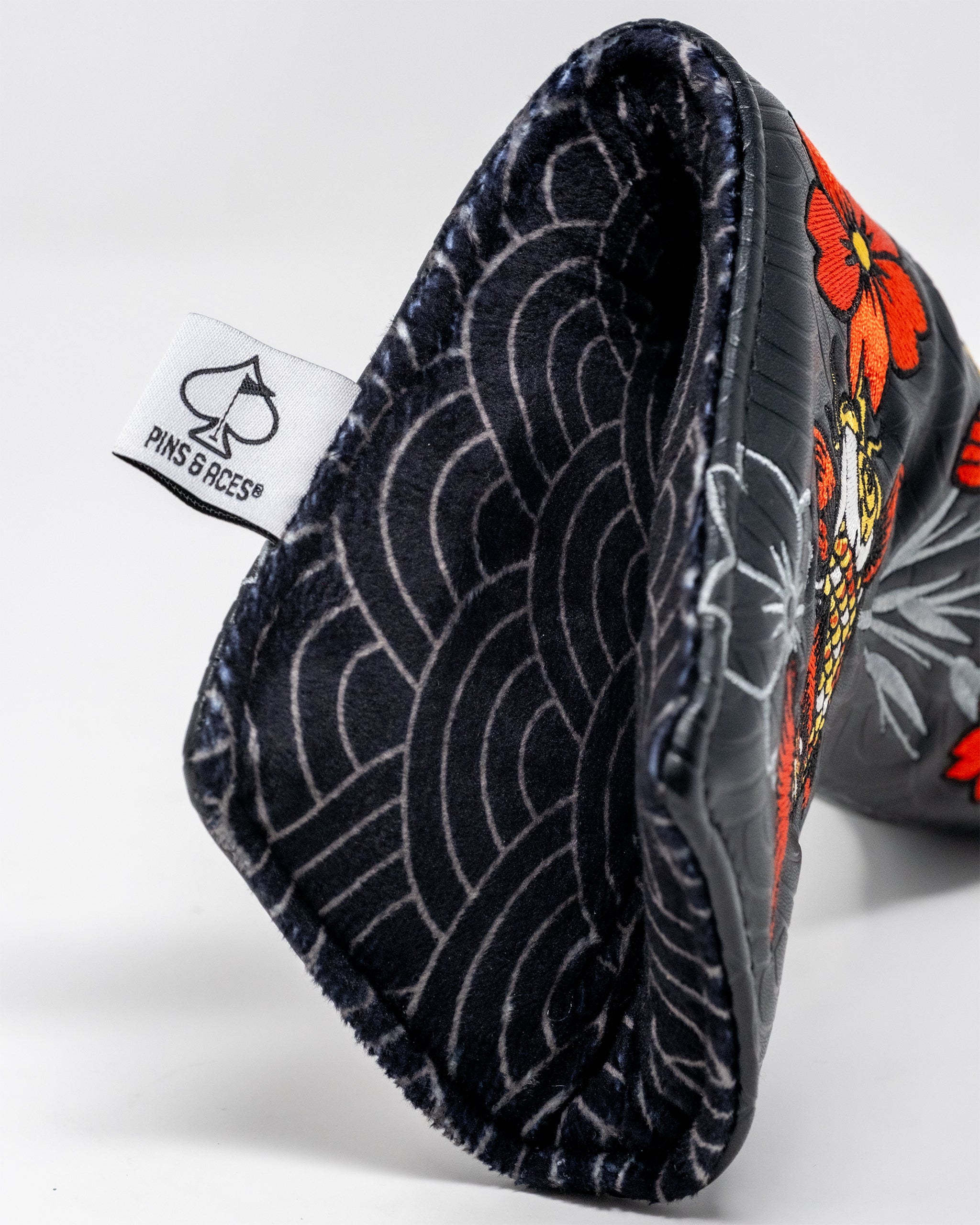 Pins and Aces Koi Flow - Blade Putter Cover — back view