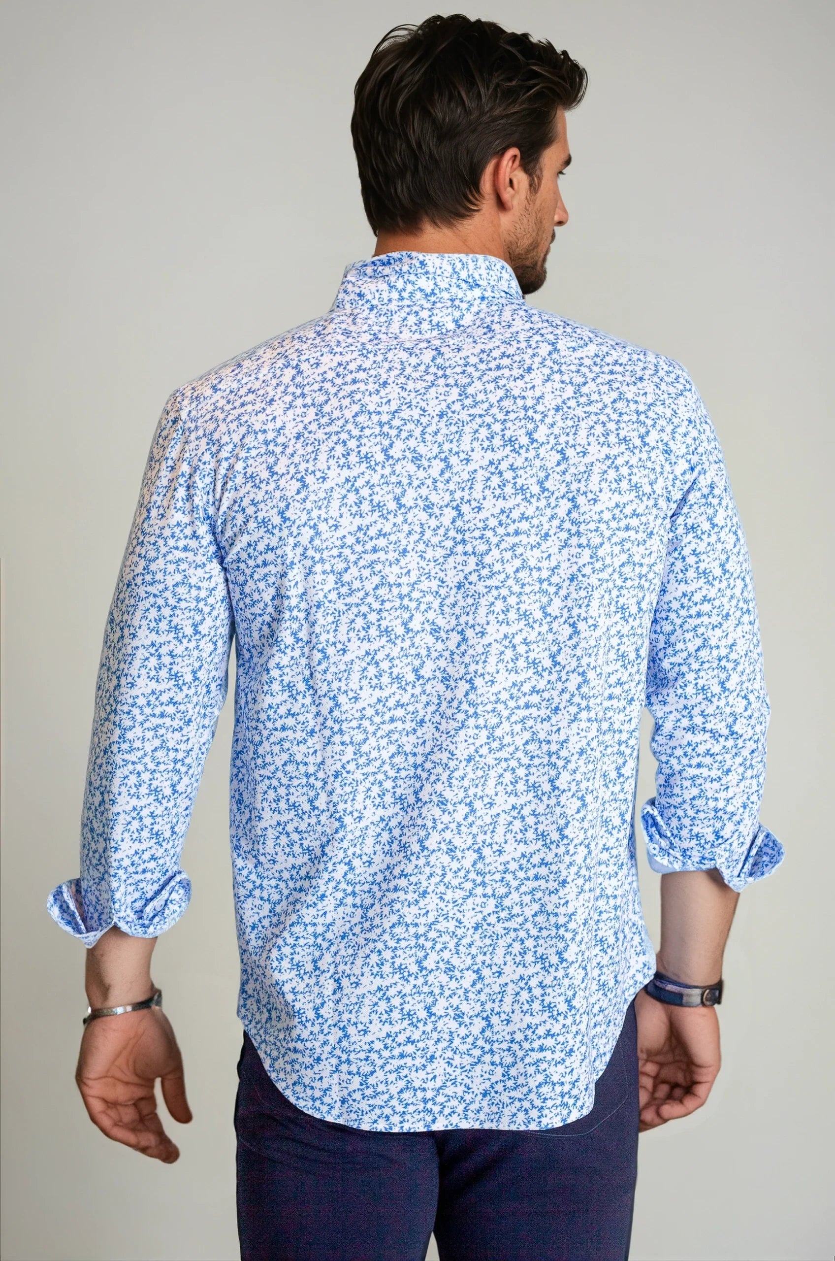 Buki Five-O Floral Long Sleeve Tech Shirt — back view