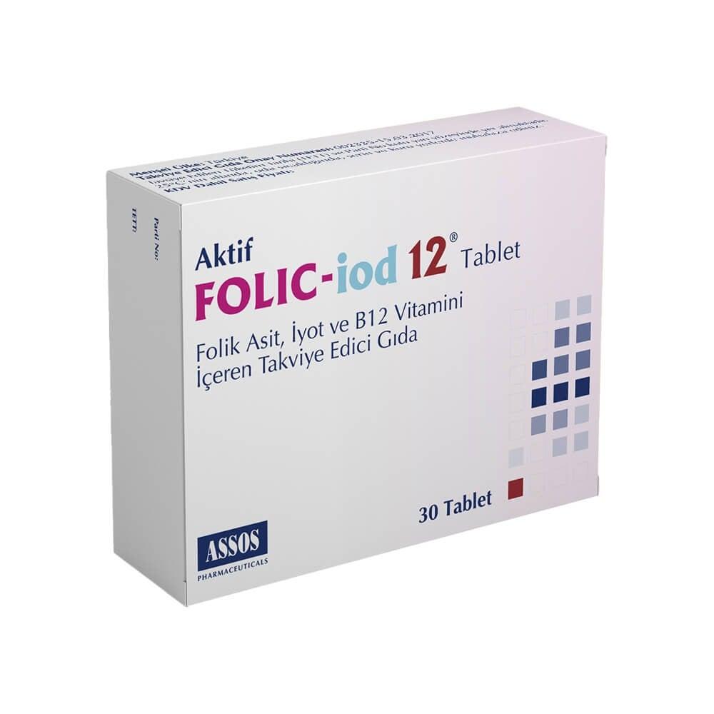Folic Iod 12 - Dietary Supplement for Prenatal Support - 30 Tablets