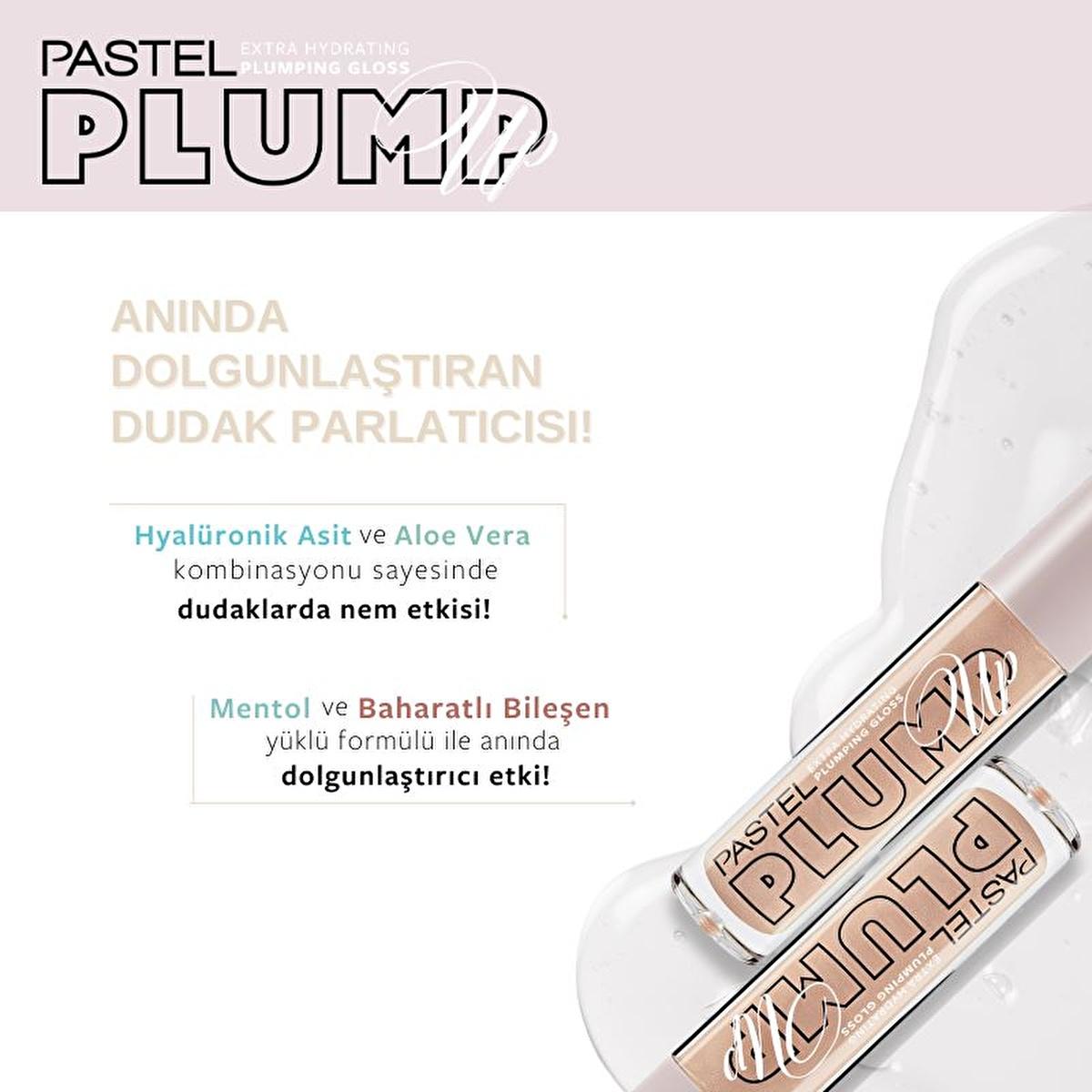 Pastel Profashion Plump Up Extra Hydrating Plumping Gloss 201 - Cruelty-Free Vegan Lip Gloss for Fuller Lips