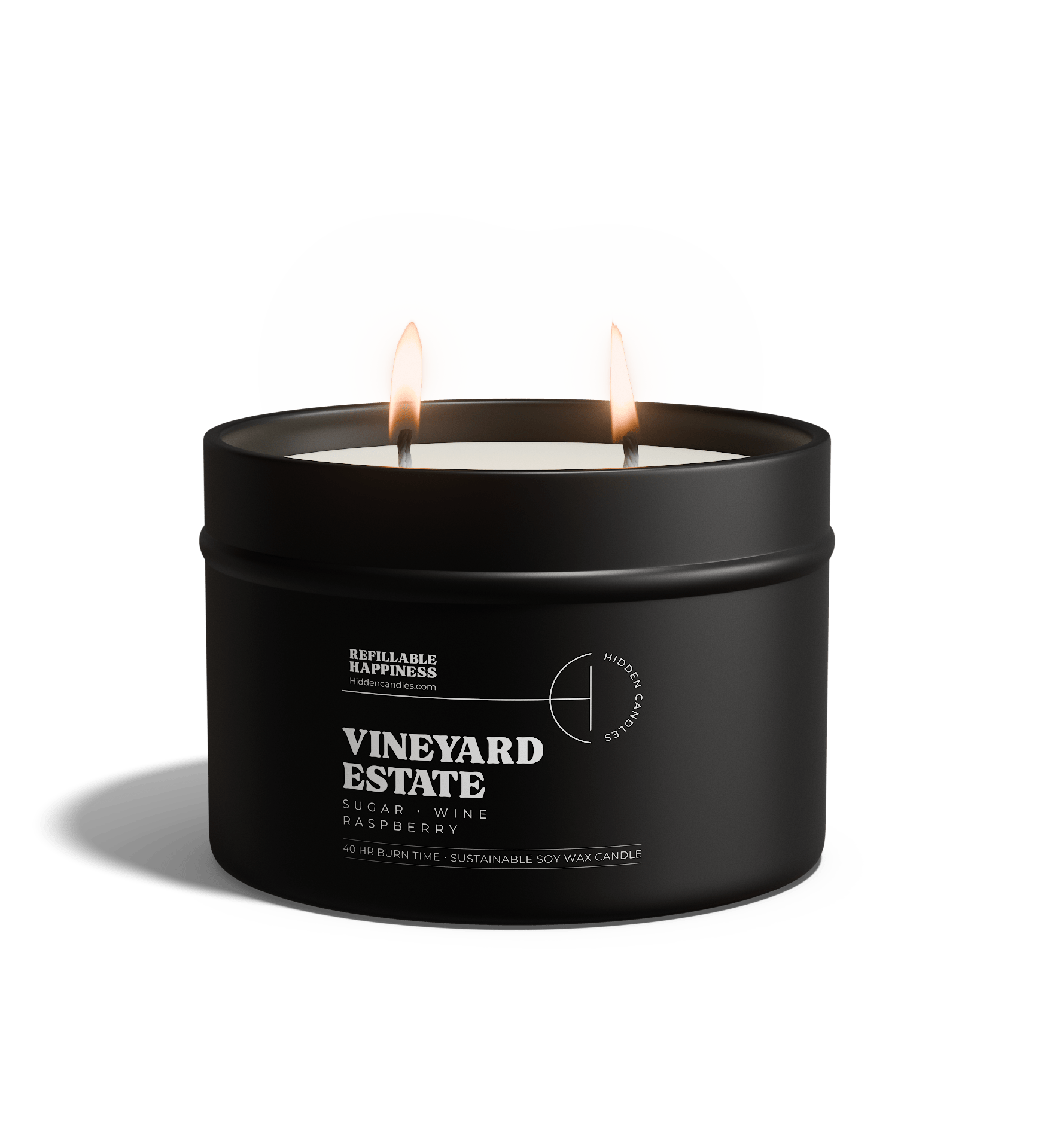 Vineyard Estate Candle 10.6 oz – Red Wine, Raspberry & Vanilla Sugar – Hidden Candles, view 5