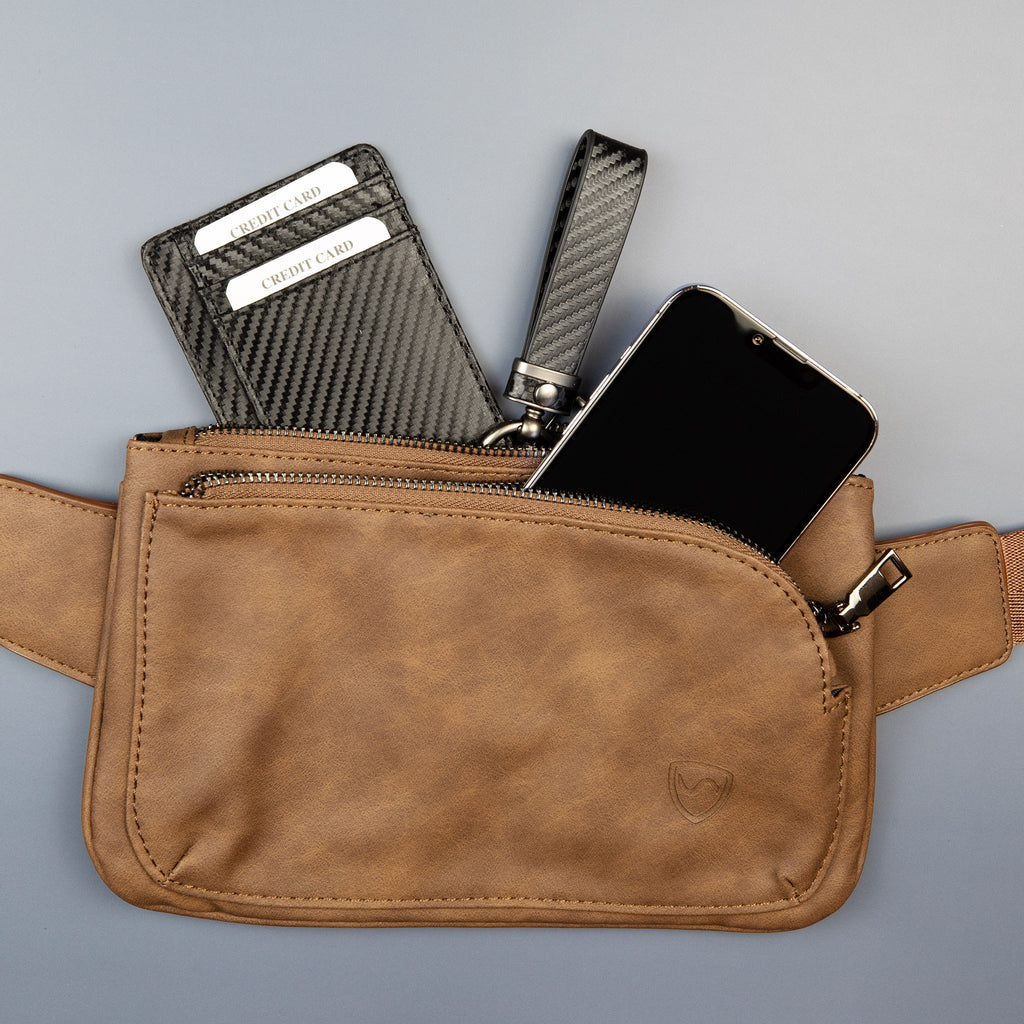 SYB Cross Body Fanny Pack - Metro Vegan Leather – Shield Your Body, view 4