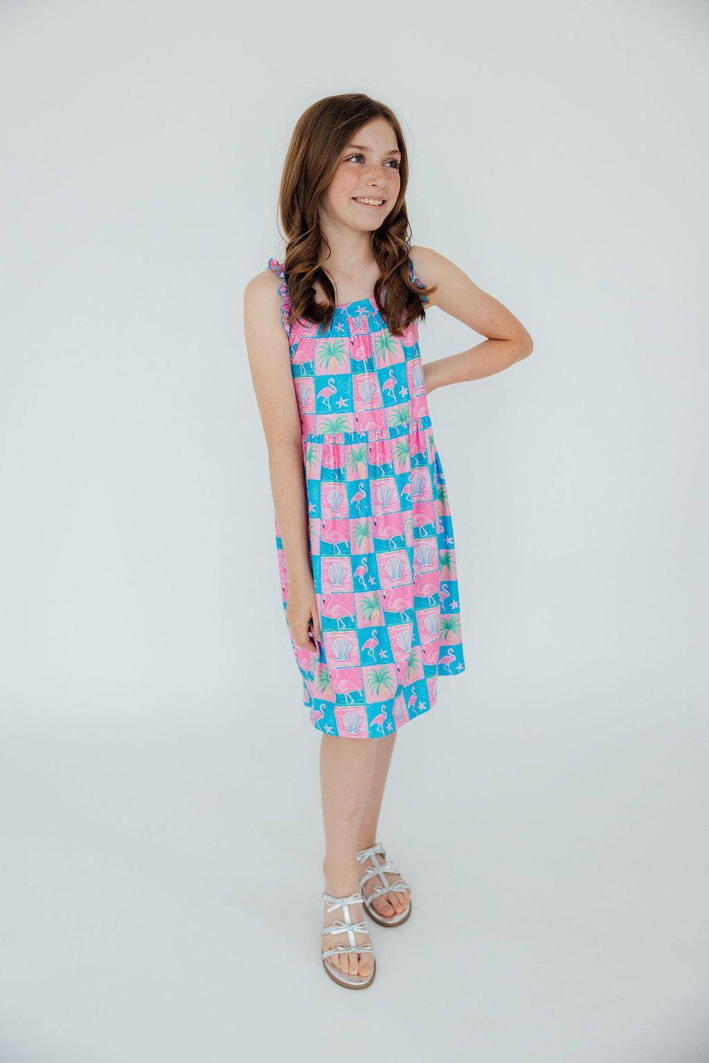 Mila & Rose ® Flock Star Ruffle Cross Back Dress — side view