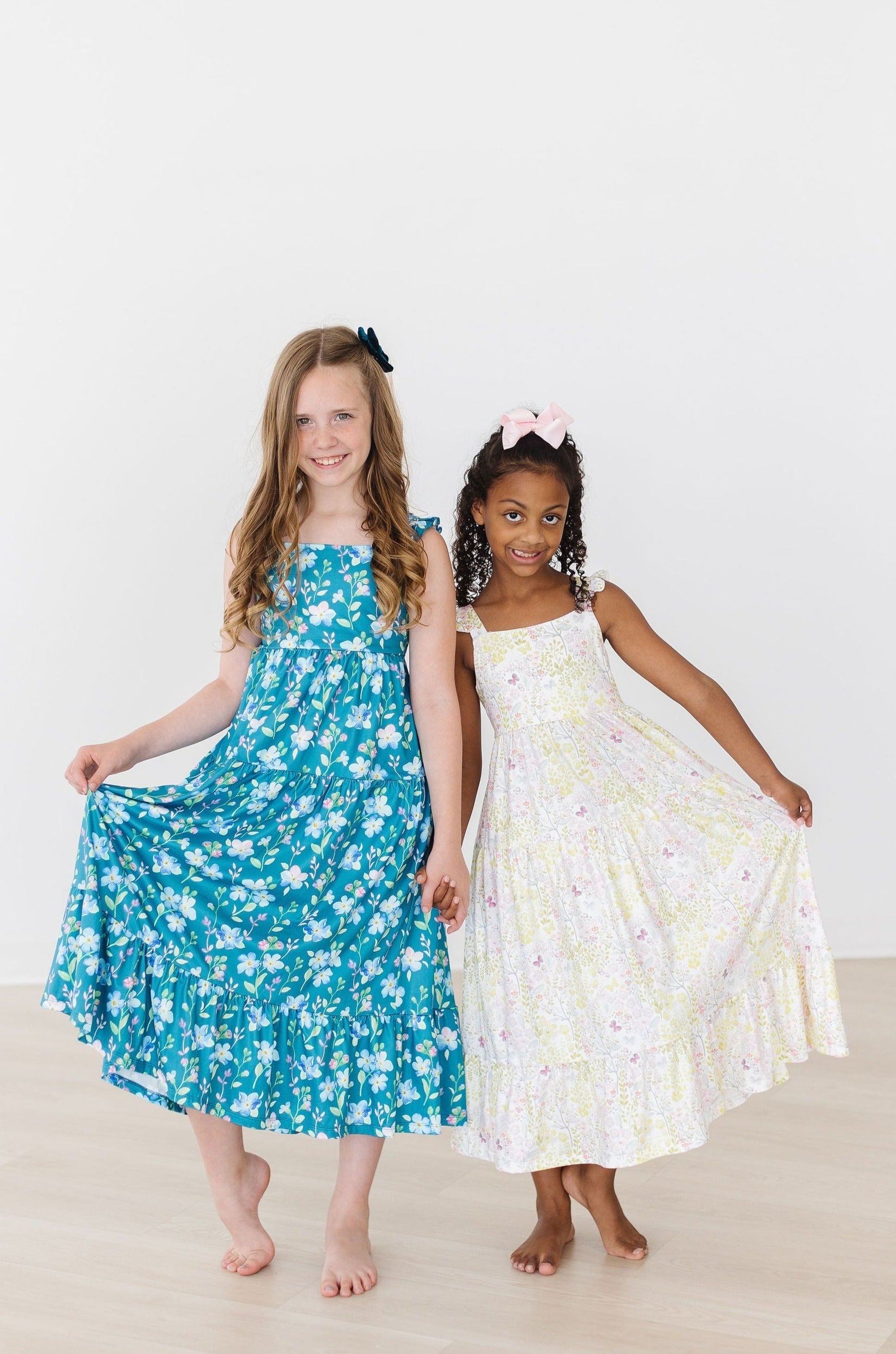 Mila & Rose ® Floral Breeze Ruffle Maxi Dress — side view