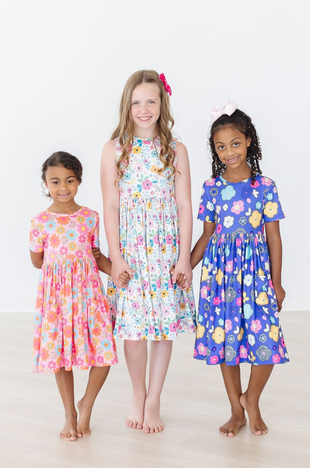 Mila & Rose ® Floral Frenzy S/S Pocket Twirl Dress — lifestyle context