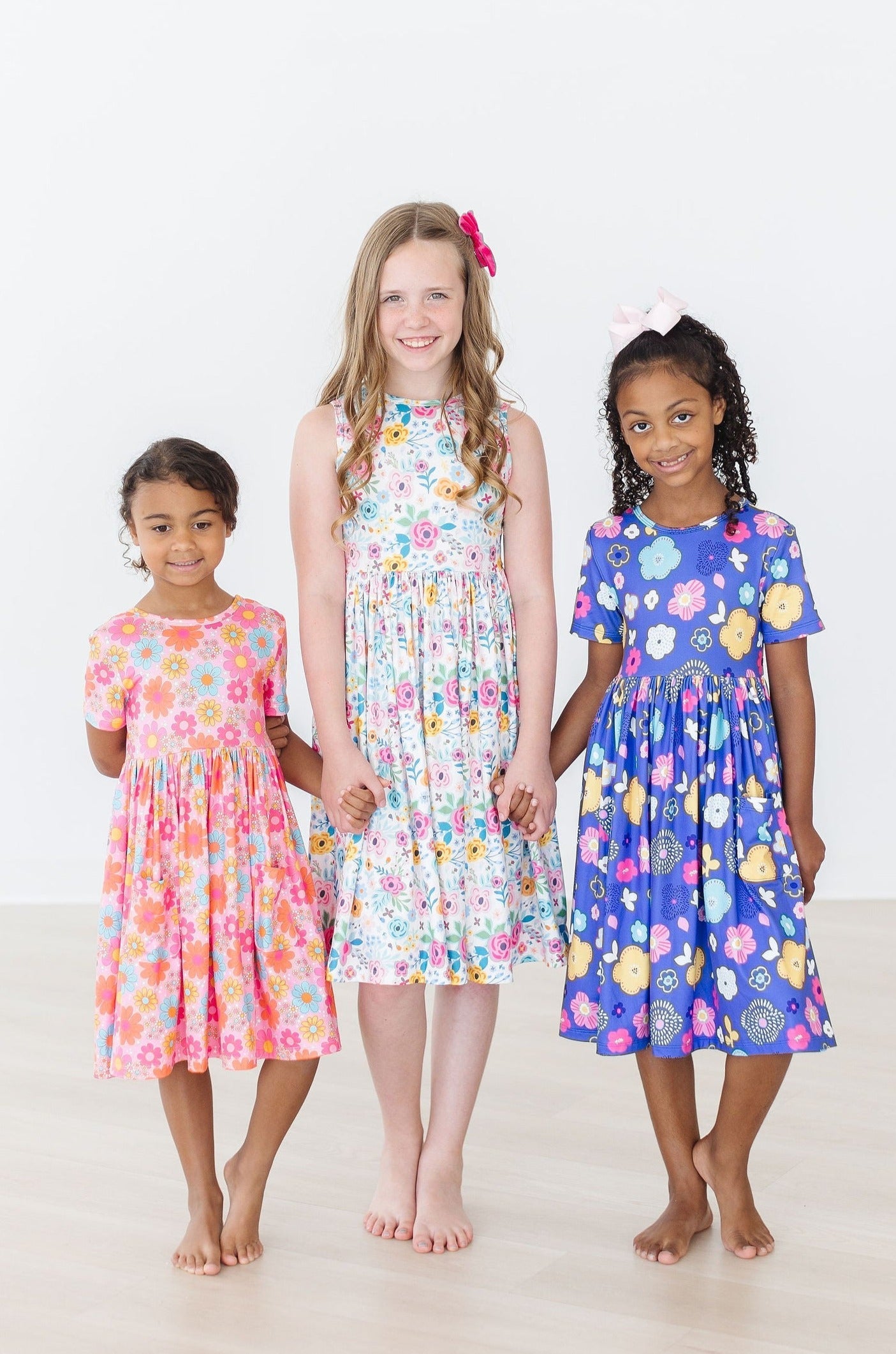 Mila & Rose ® Floral Frenzy S/S Pocket Twirl Dress — lifestyle context