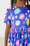 Mila & Rose ® Floral Frenzy S/S Pocket Twirl Dress — main product shot