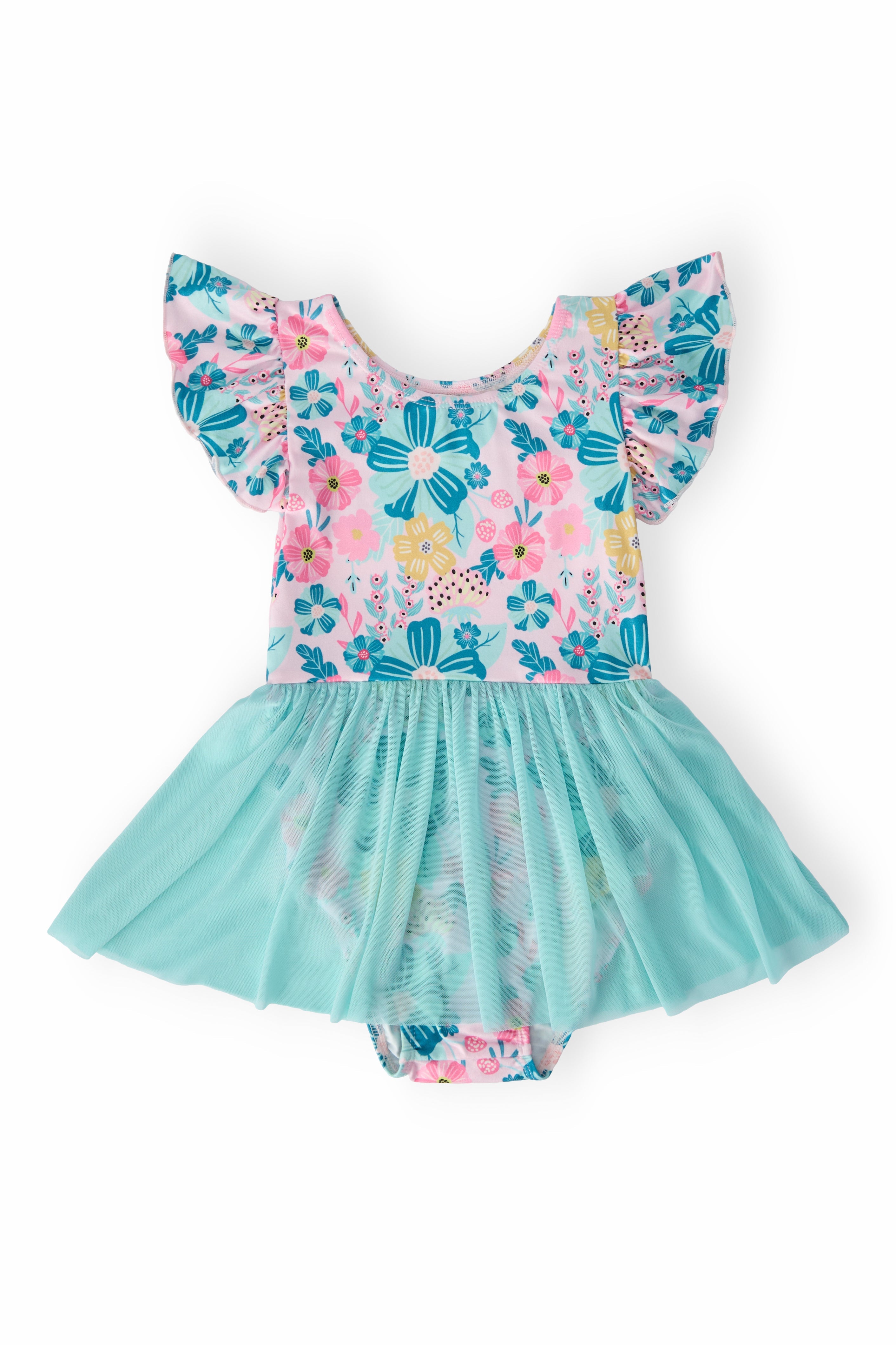 Mila & Rose ® Floral Garden S/S Twirl Leotard — main product shot