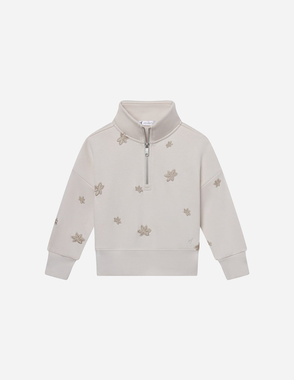 Elevated Faith Floral Kids Half-Zip — detail shot 8
