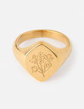 Elevated Faith Floral Signet Ring — main product shot