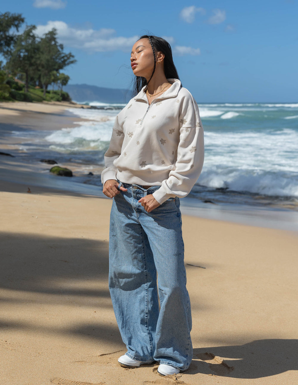 Elevated Faith Floral Women's Half-Zip — jacket category context