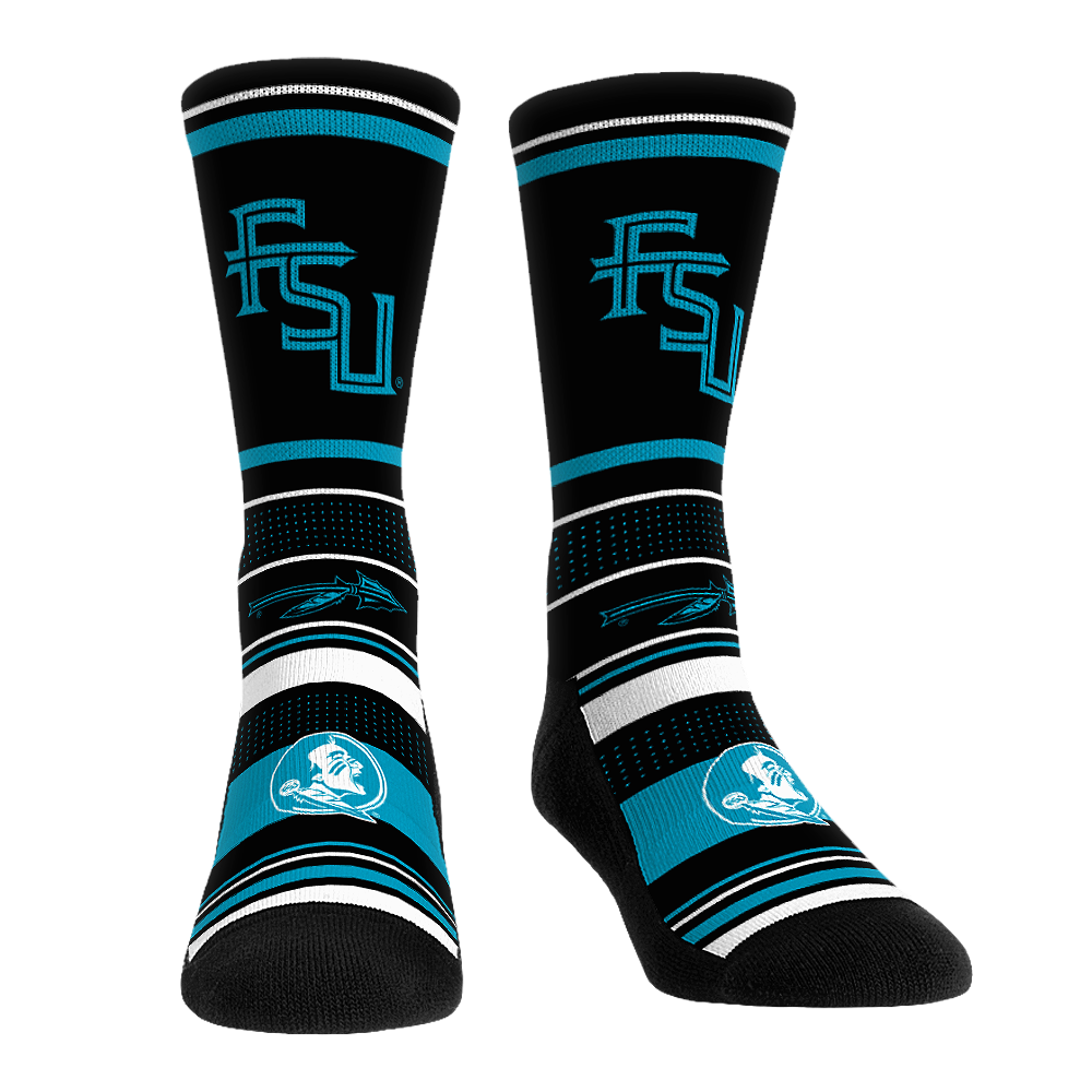 Rock 'Em Socks Florida State Seminoles - Turquoise Seminole Stripe — main product shot