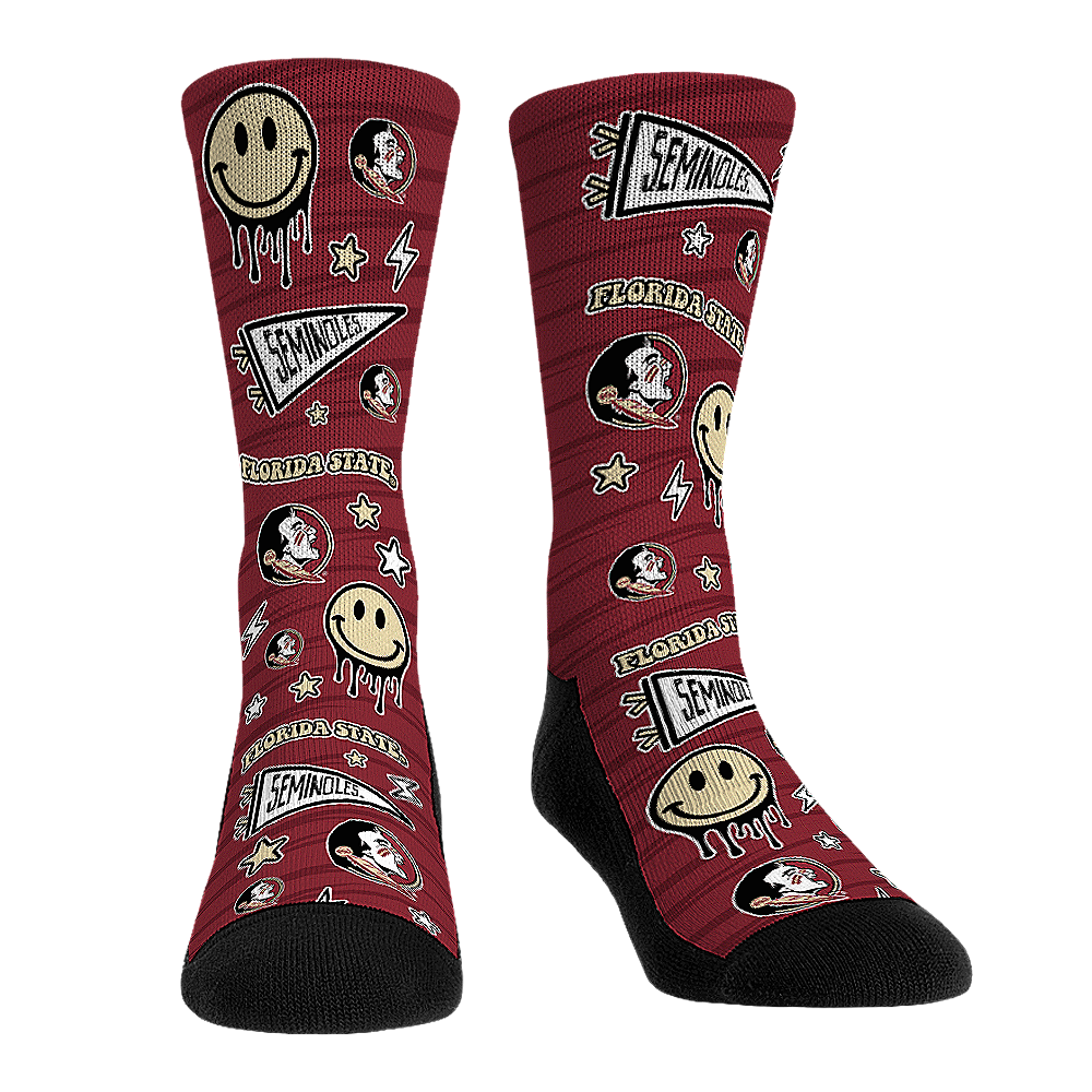 Rock 'Em Socks Rock 'Em Socks Florida State Seminoles - Smiley Stickers — main product shot