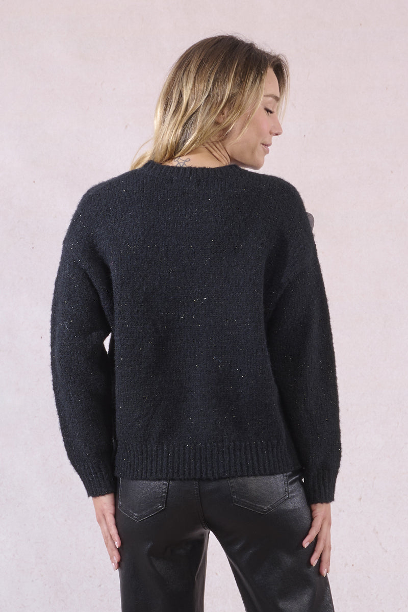 KADOU BOUTIQUE Flowers Embossed Sweater — detail close-up