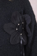 KADOU BOUTIQUE Flowers Embossed Sweater — side view