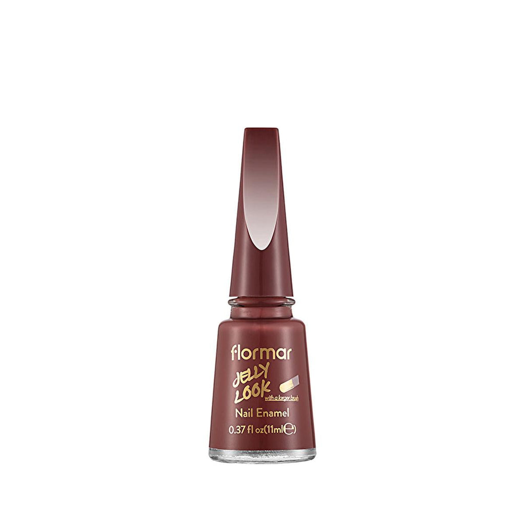 Flormar Jelly Look Plum It Up Nail Polish: Bordo Gel Finish, High Pigment, Long Lasting, Salon Quality at Home