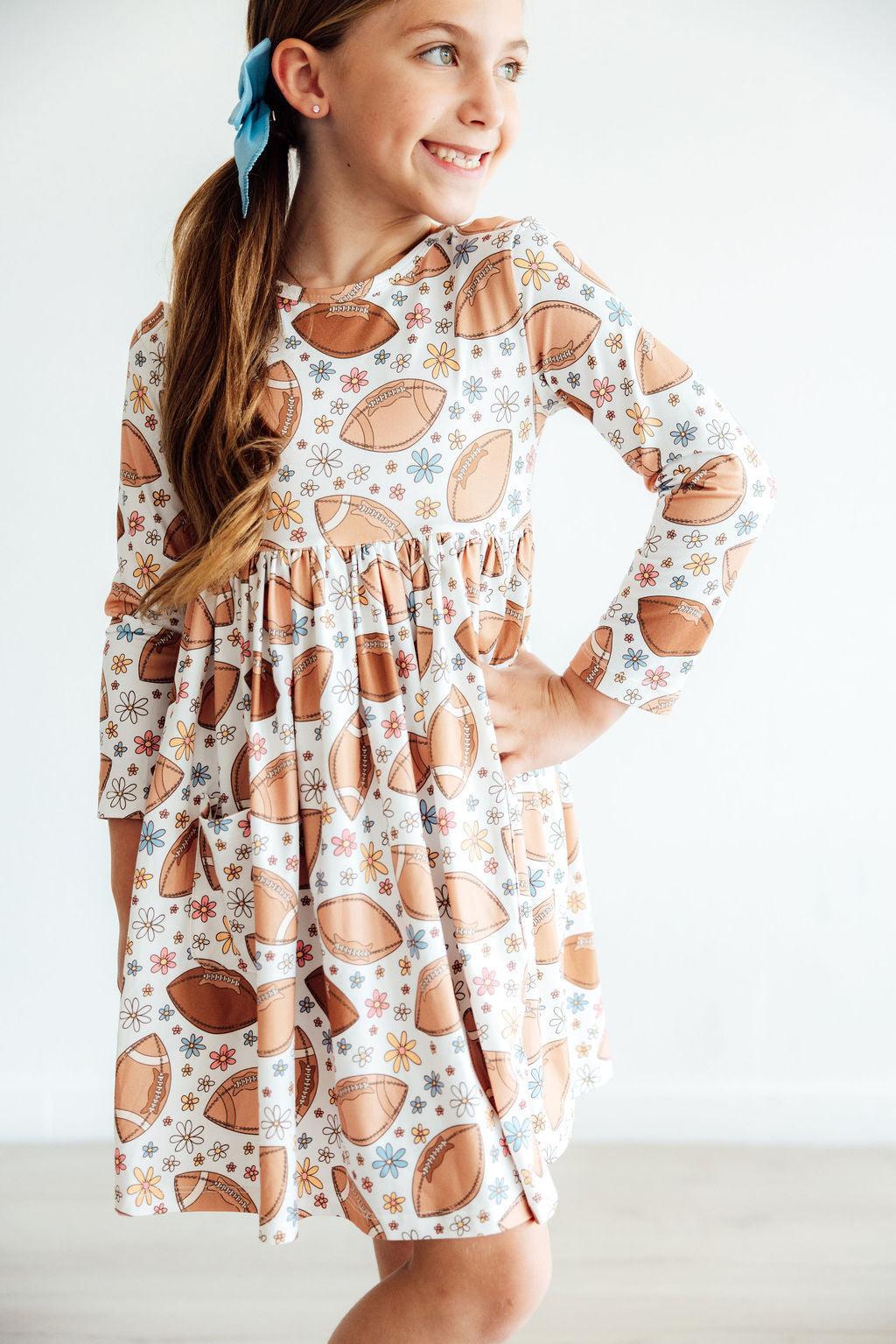 Mila & Rose ® Football Friday L/S Pocket Twirl Dress — alternative angle