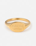 Elevated Faith Forever Loved Oval Signet Ring — main product shot