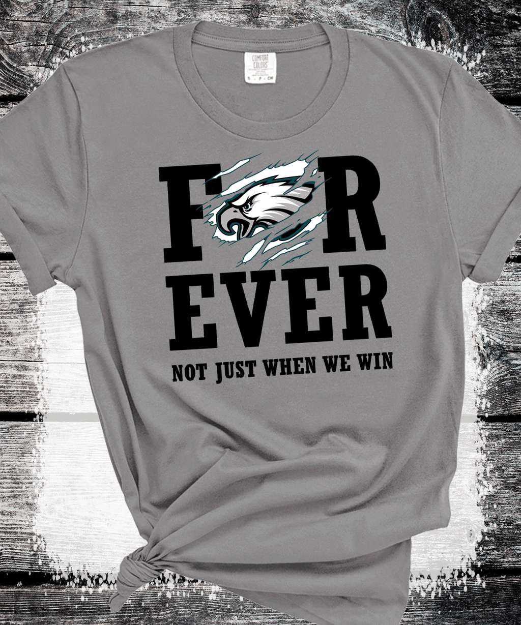 A Blessed Texas Mess Boutique Forever EAGLES not just when are winning Philadelphia Football Sweatshirt,… — A Blessed Texas Mess Boutique branding close-up
