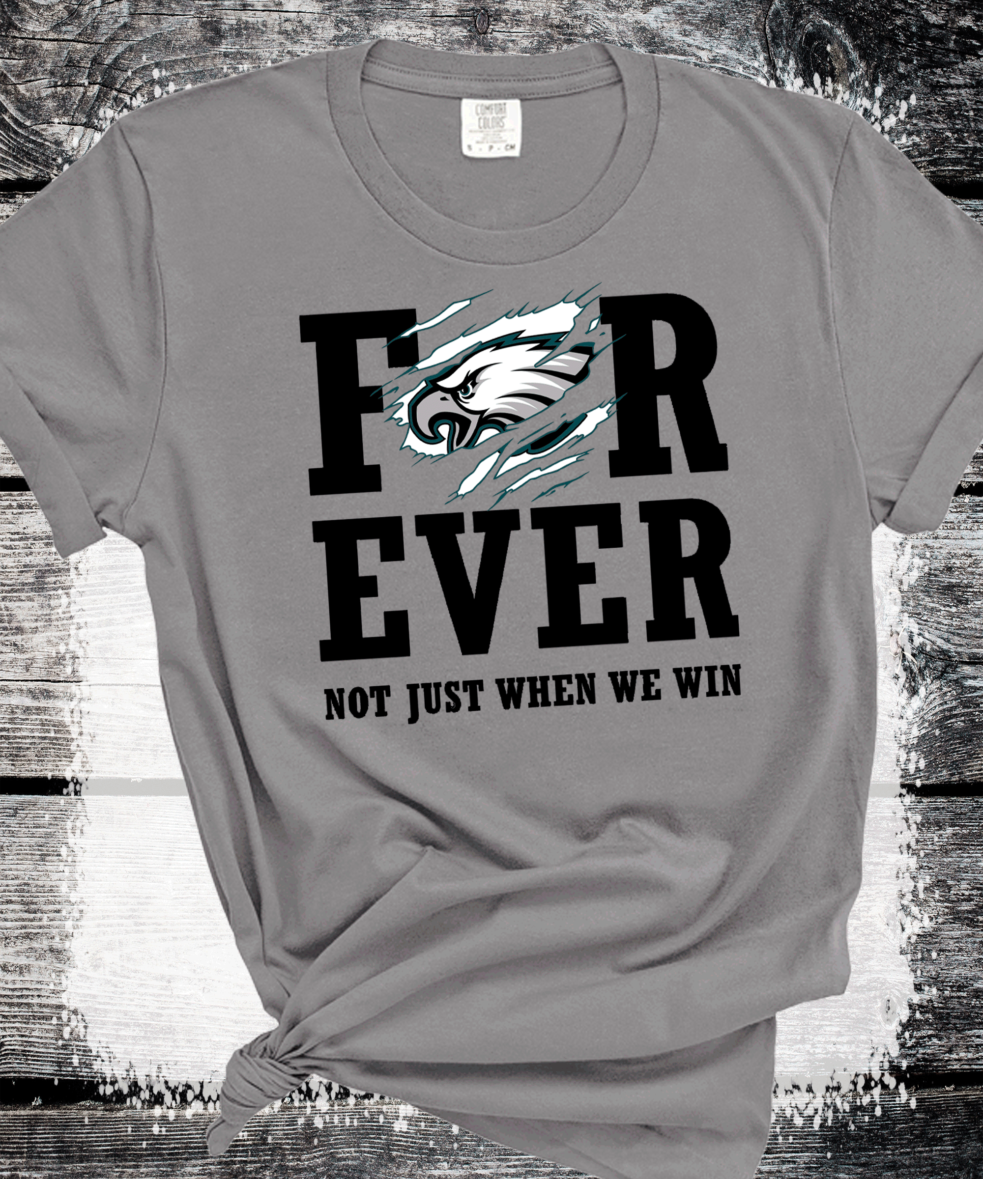 A Blessed Texas Mess Boutique Forever EAGLES not just when are winning Philadelphia Football Sweatshirt,… — A Blessed Texas Mess Boutique branding close-up