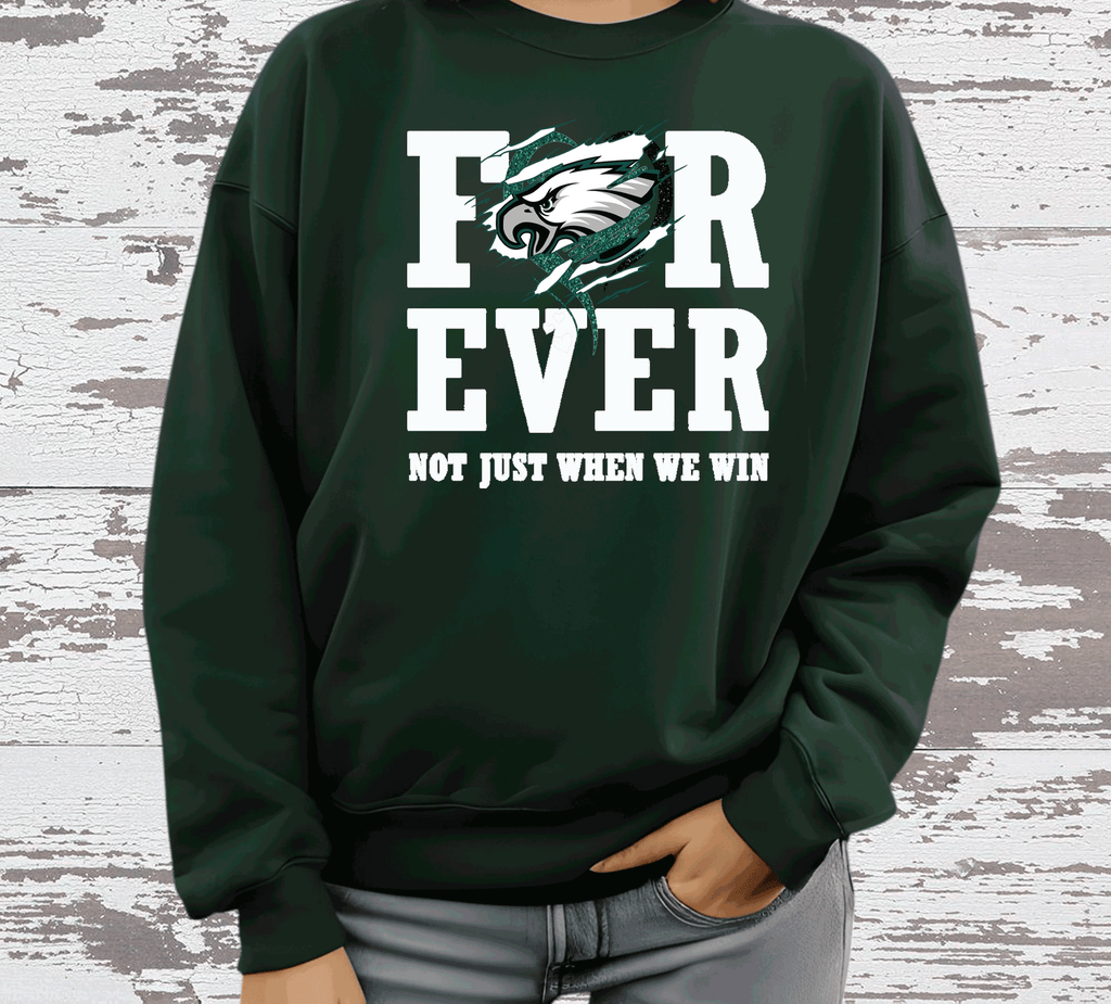 A Blessed Texas Mess Boutique Forever EAGLES not just when are winning Philadelphia Football Sweatshirt,… — dtf / graphic shirts category context