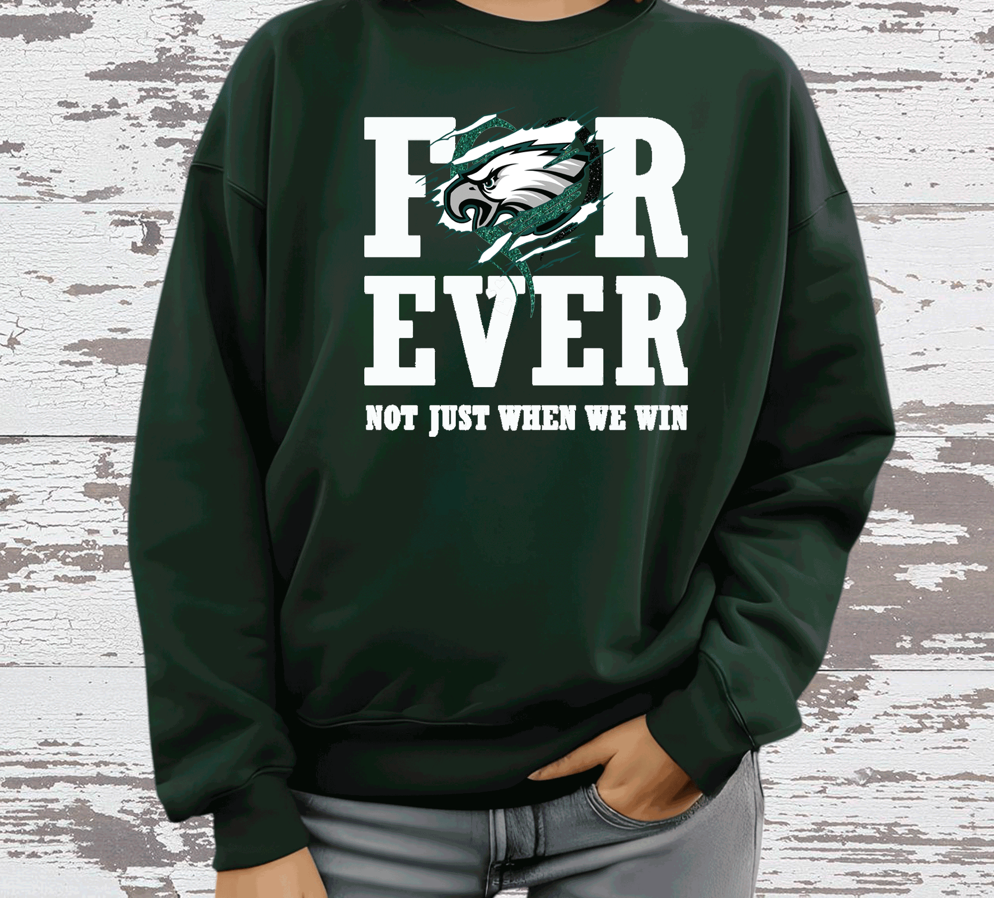 A Blessed Texas Mess Boutique Forever EAGLES not just when are winning Philadelphia Football Sweatshirt,… — dtf / graphic shirts category context