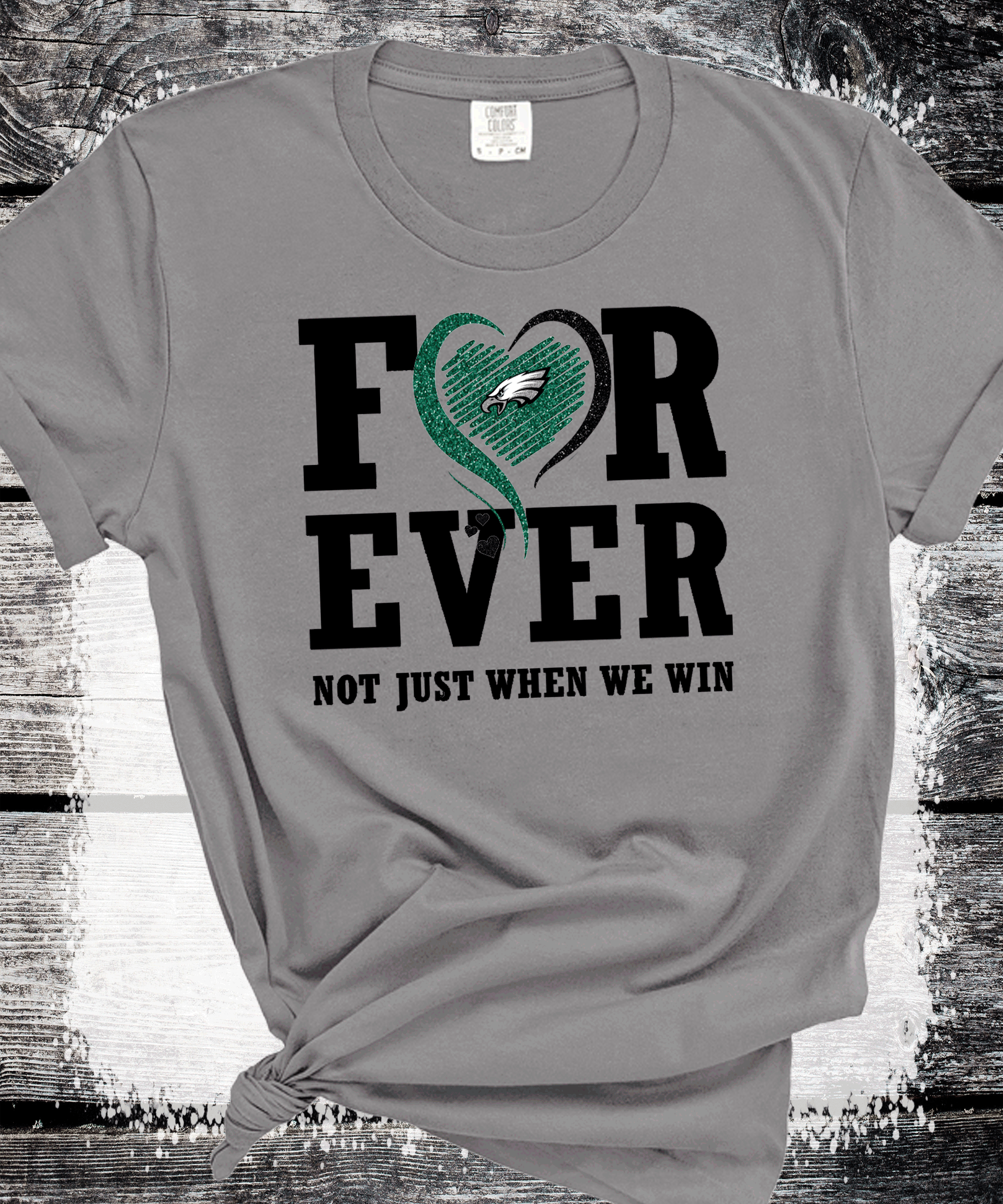 A Blessed Texas Mess Boutique Forever EAGLES not just when are winning Faux Glitter scratch Go BIRDS… — lifestyle worn / used context
