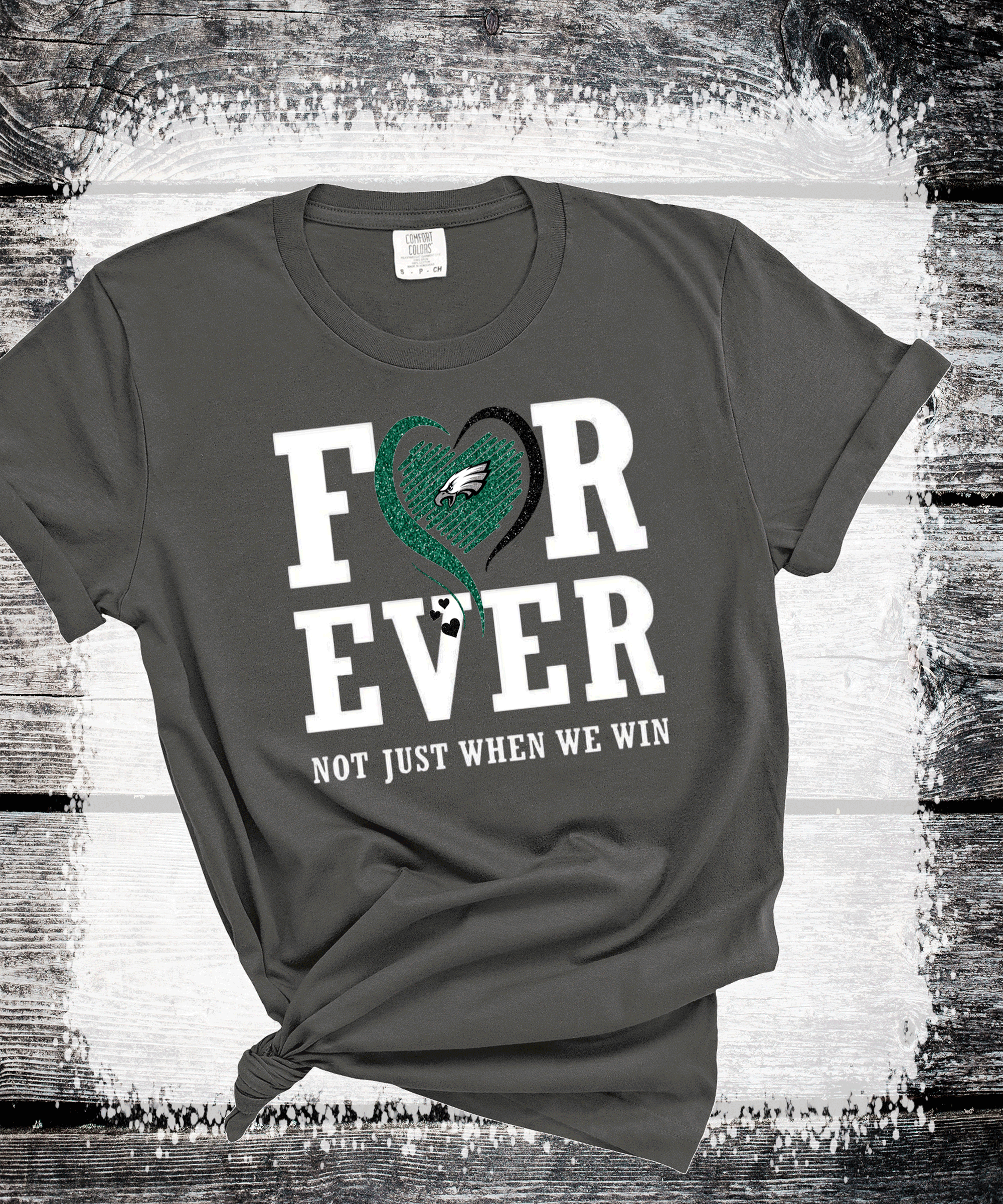 A Blessed Texas Mess Boutique Forever EAGLES not just when are winning Faux Glitter scratch Go BIRDS… — dtf / graphic shirts category context