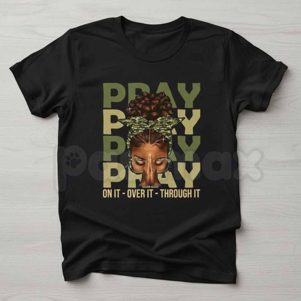 "Fortify Your Faith" Black Woman Afro Christian T-Shirt – Inspirational Melanin Faith Graphic Tee, Premium 100% Cotton Religious Empowerment Top, Soft Lived-In Heavyweight Blessed Queen Shirt, Made in USA