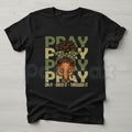 "Fortify Your Faith" Black Woman Afro Christian T-Shirt – Inspirational Melanin Faith Graphic Tee, Premium 100% Cotton Religious Empowerment Top, Soft Lived-In Heavyweight Blessed Queen Shirt, Made in USA