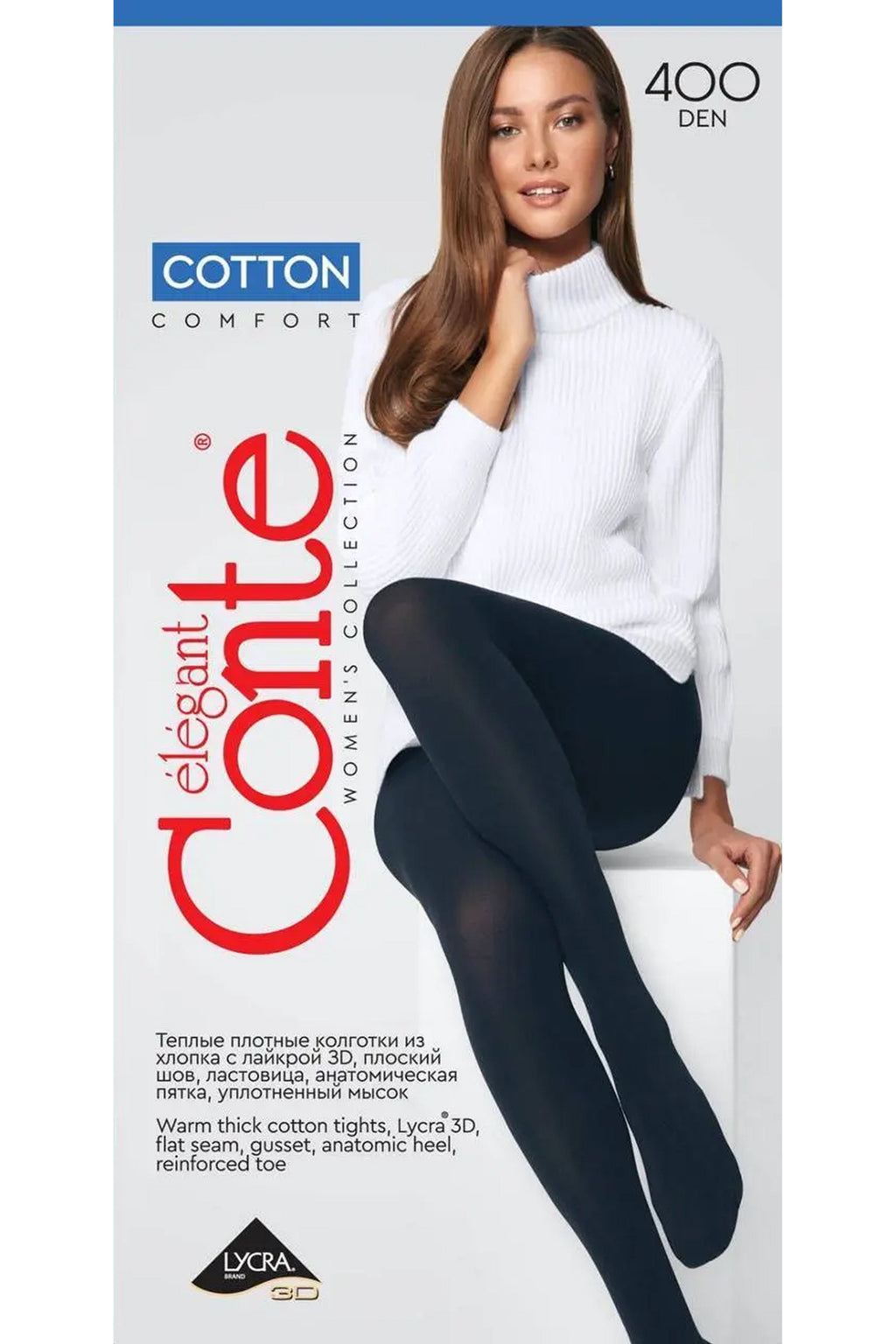 TheRanok.com Tights Conte Cotton 400 Den - Warm Opaque — back view