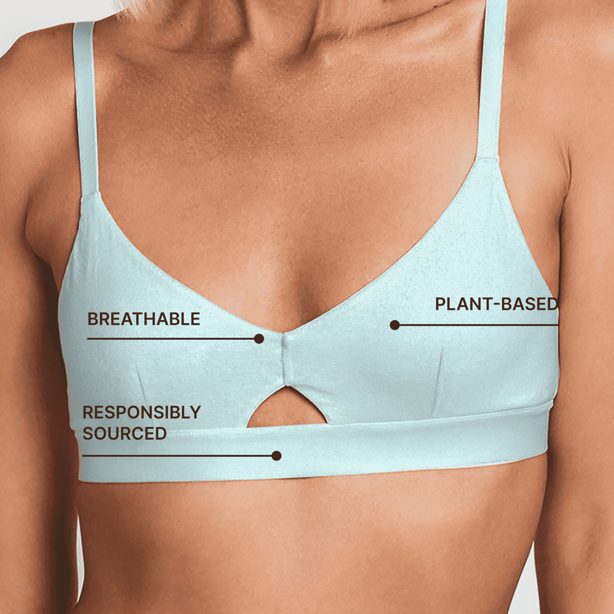 Net Positive Keyhole Bra — alternative angle