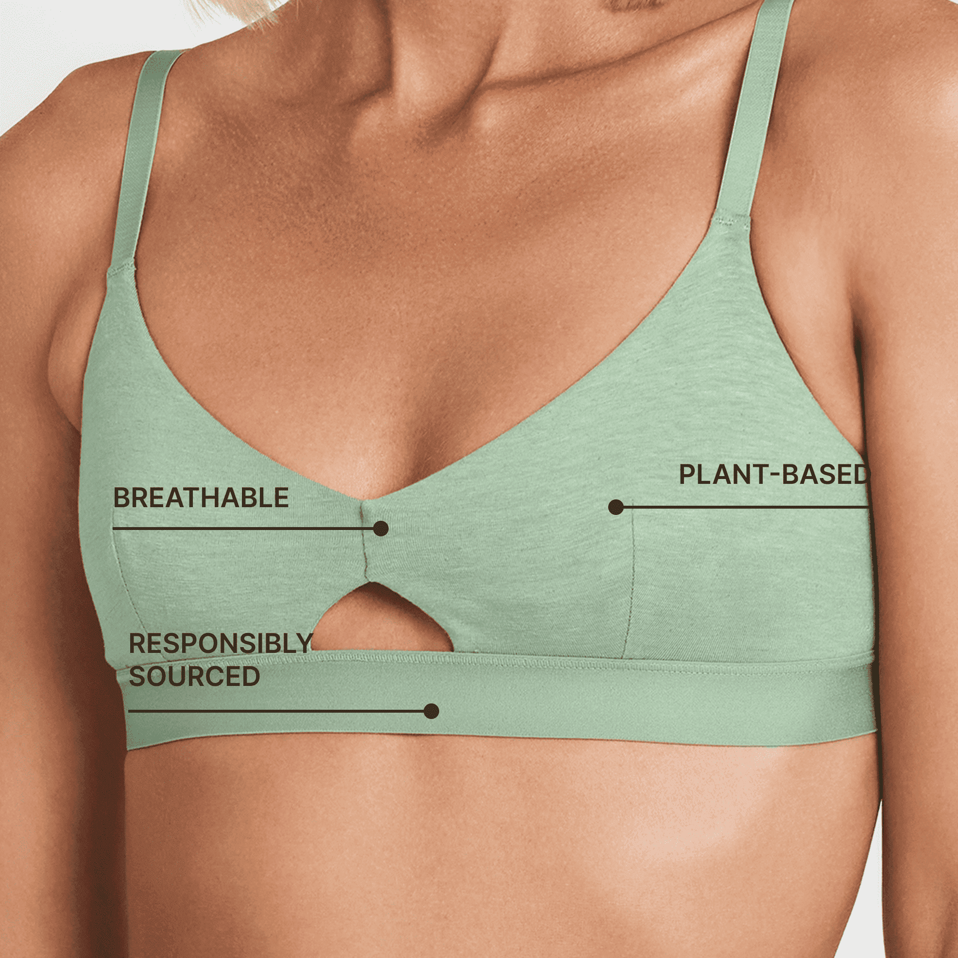 Net Positive Keyhole Bra — alternative angle