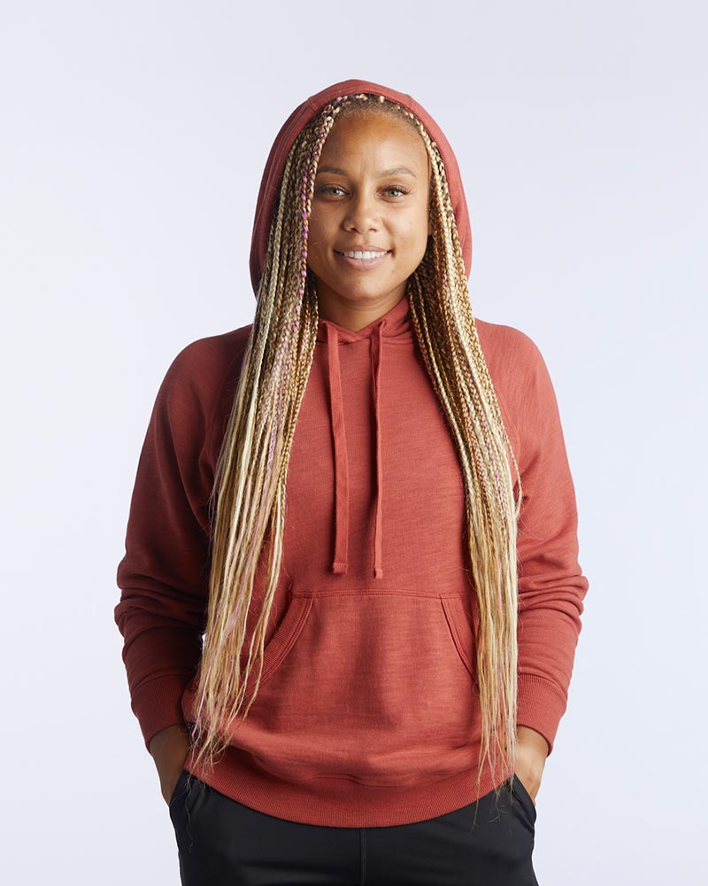Goal Five Freasy Women's Relaxed Fit Hoodie — lifestyle context