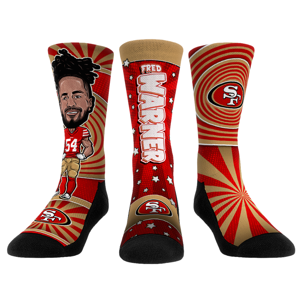 Rock 'Em Socks Fred Warner - San Francisco 49ers  - Bobblehead 3-Pack — main product shot