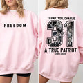 Pasimax Freedom Charlie Kirk Sweatshirt – Patriotic Political Top — main product shot