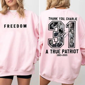 Freedom Charlie Kirk Sweatshirt – Patriotic Political Top