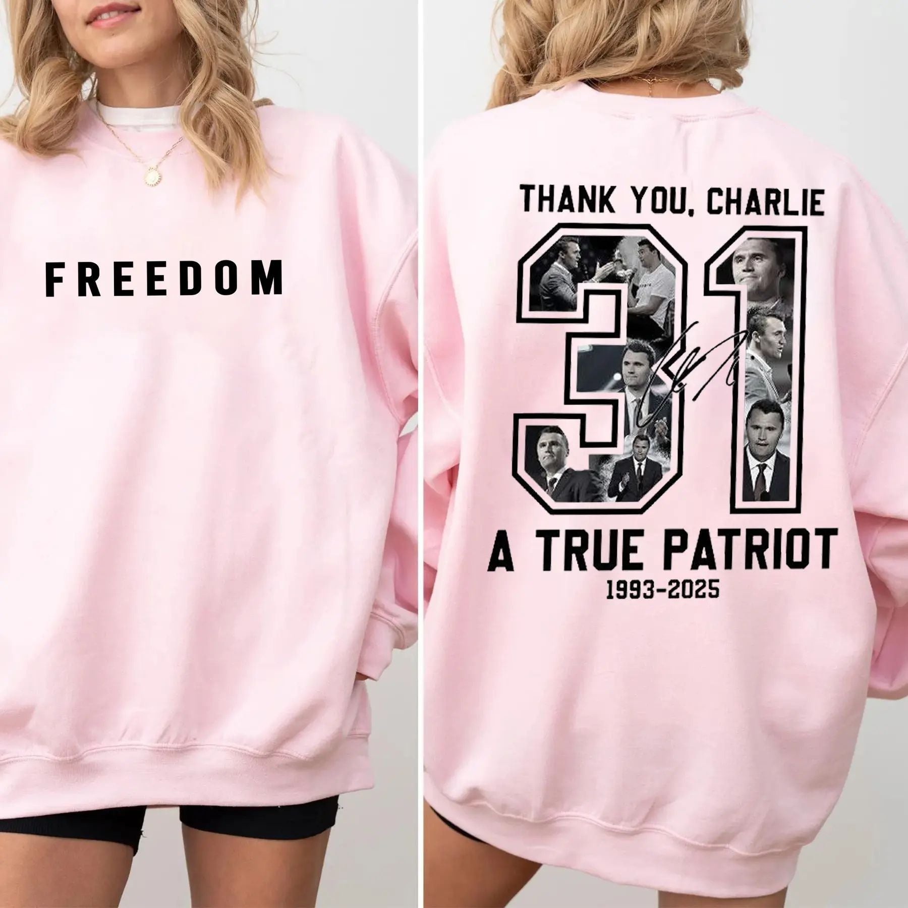Pasimax Freedom Charlie Kirk Sweatshirt – Patriotic Political Top — main product shot