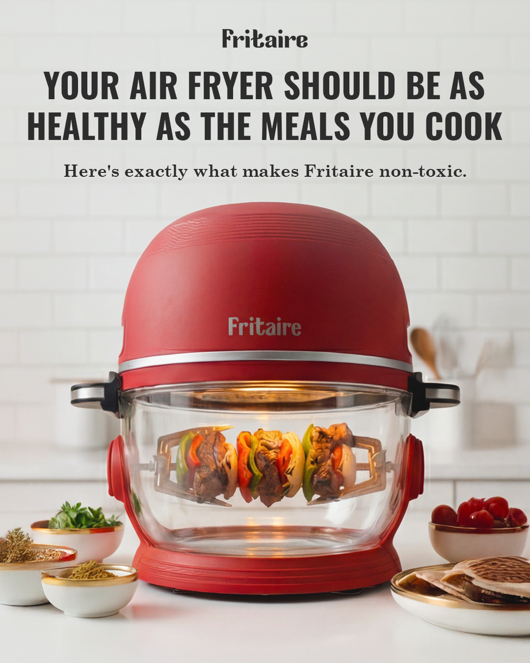 Self-Cleaning Air Fryer™ & Non-Toxic Air Fryer™ - Orange – Fritaire, view 10