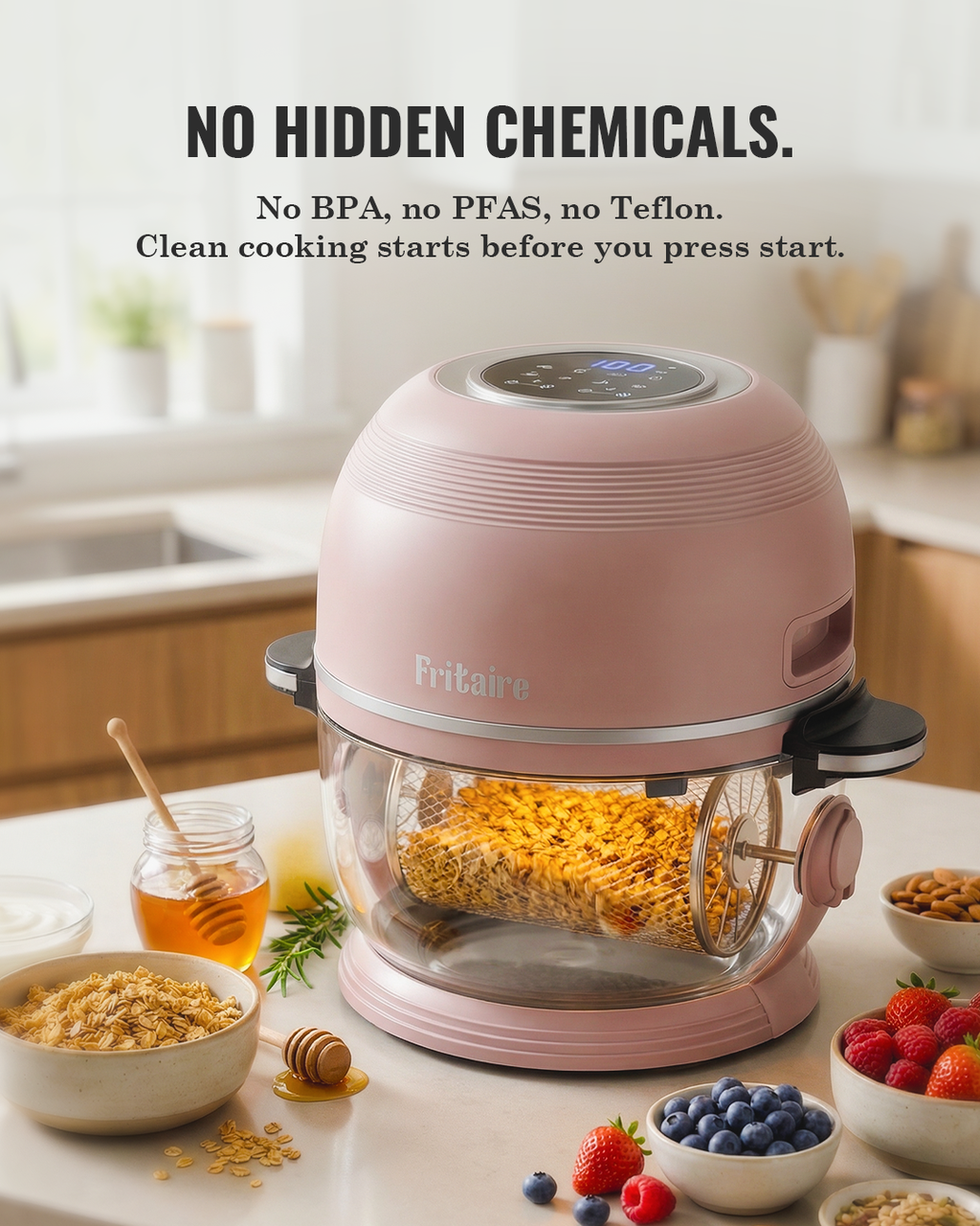 Self-Cleaning Air Fryer™ & Non-Toxic Air Fryer™ - Orange – Fritaire, view 11